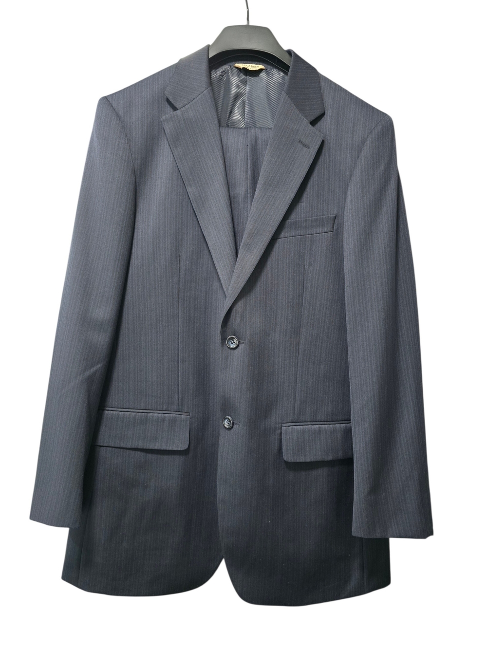 Luca Rossi Classic Men's Charcoal Pinstripe Suit Jacket Taglia Italia 39L 33W